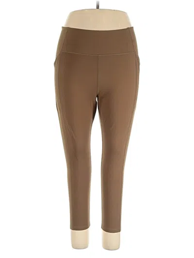 Pre-owned Girlfriend Collective Active Pants In Brown