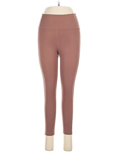 Pre-owned Girlfriend Collective Active Pants In Brown