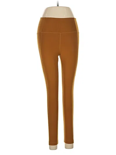 Pre-owned Girlfriend Collective Active Pants In Brown
