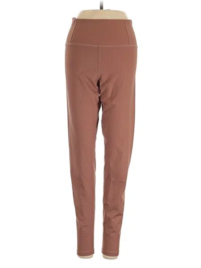 Pre-owned Girlfriend Collective Active Pants In Brown
