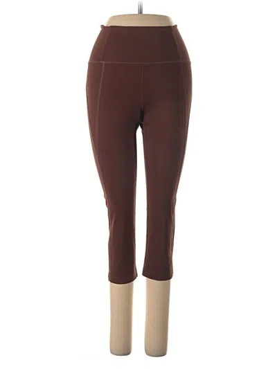 Pre-owned Girlfriend Collective Active Pants In Brown