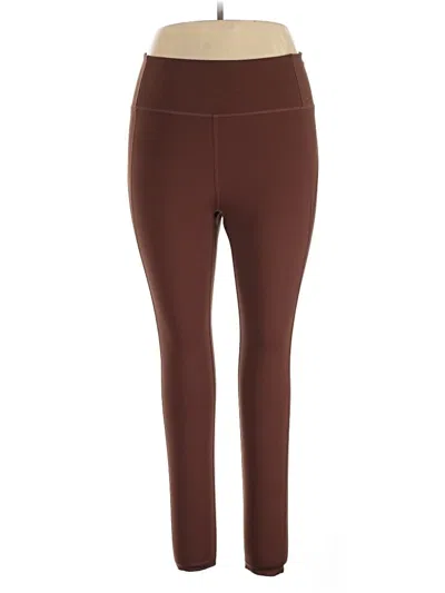 Pre-owned Girlfriend Collective Active Pants In Brown