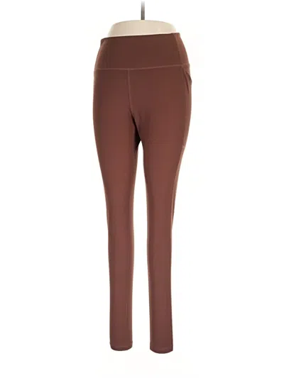 Pre-owned Girlfriend Collective Active Pants In Brown