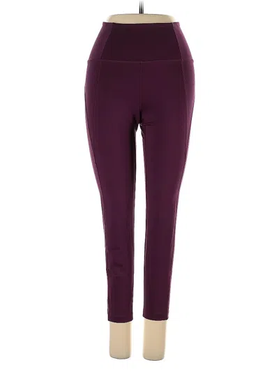 Pre-owned Girlfriend Collective Active Pants In Burgundy