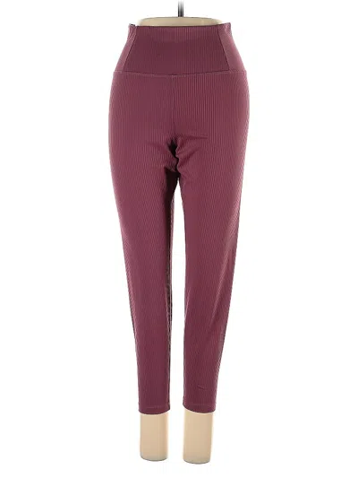 Pre-owned Girlfriend Collective Active Pants In Burgundy