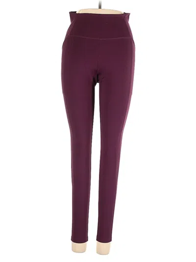Pre-owned Girlfriend Collective Active Pants In Burgundy