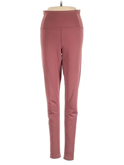 Pre-owned Girlfriend Collective Active Pants In Burgundy