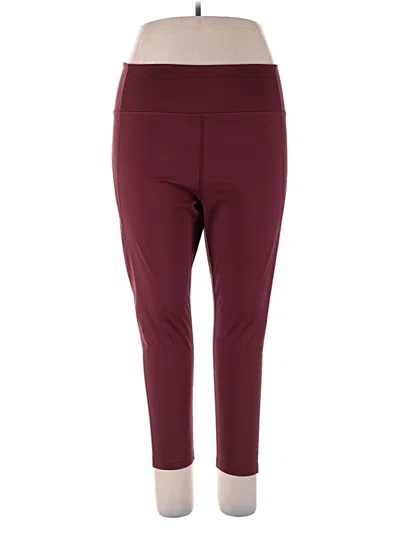 Pre-owned Girlfriend Collective Active Pants In Burgundy