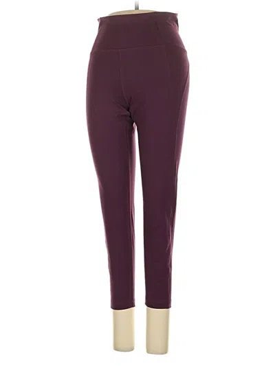Pre-owned Girlfriend Collective Active Pants In Burgundy