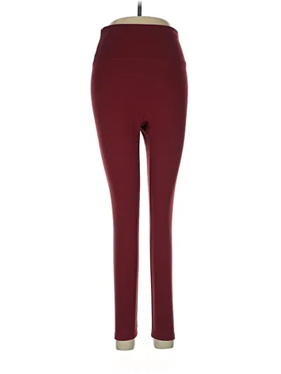 Pre-owned Girlfriend Collective Active Pants In Burgundy