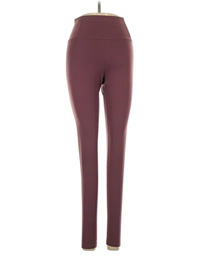 Pre-owned Girlfriend Collective Active Pants In Burgundy