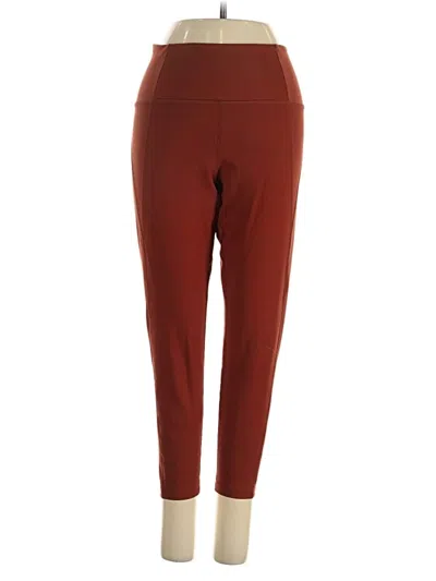 Pre-owned Girlfriend Collective Active Pants In Burgundy