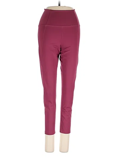 Pre-owned Girlfriend Collective Active Pants In Burgundy