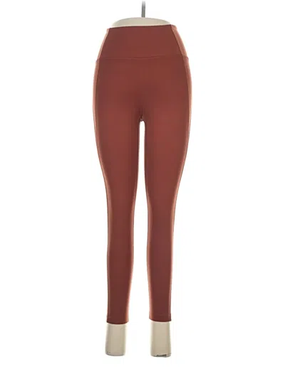 Pre-owned Girlfriend Collective Active Pants In Burgundy