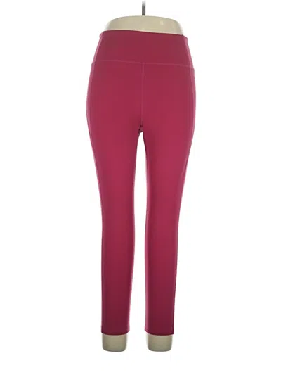 Pre-owned Girlfriend Collective Active Pants In Burgundy