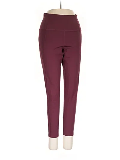 Pre-owned Girlfriend Collective Active Pants In Burgundy
