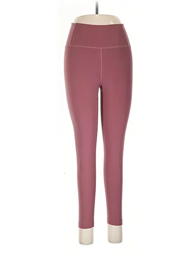 Pre-owned Girlfriend Collective Active Pants In Burgundy