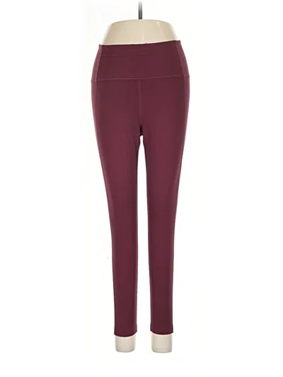 Pre-owned Girlfriend Collective Active Pants In Burgundy