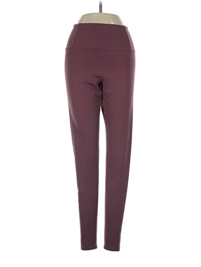 Pre-owned Girlfriend Collective Active Pants In Burgundy