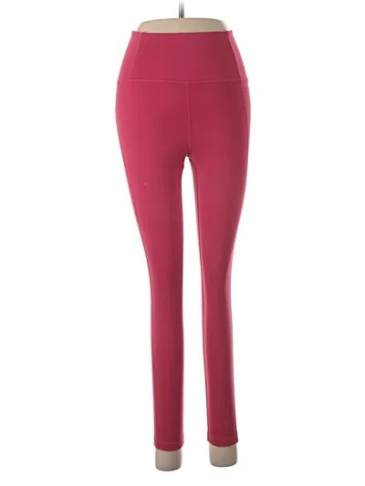 Pre-owned Girlfriend Collective Active Pants In Burgundy