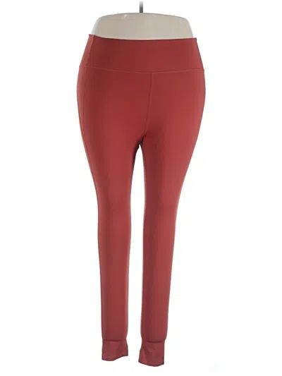 Pre-owned Girlfriend Collective Active Pants In Burgundy