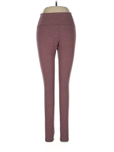 Pre-owned Girlfriend Collective Active Pants In Burgundy