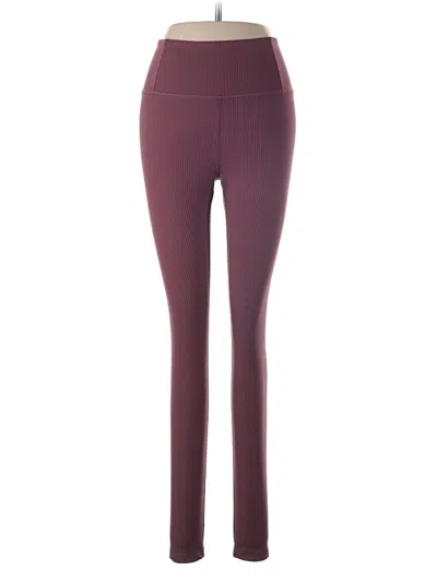 Pre-owned Girlfriend Collective Active Pants In Burgundy