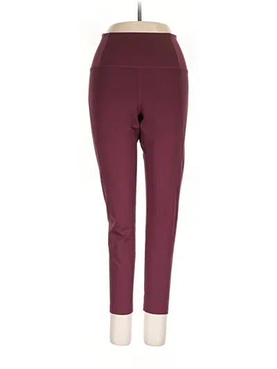 Pre-owned Girlfriend Collective Active Pants In Burgundy