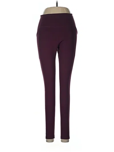 Pre-owned Girlfriend Collective Active Pants In Burgundy