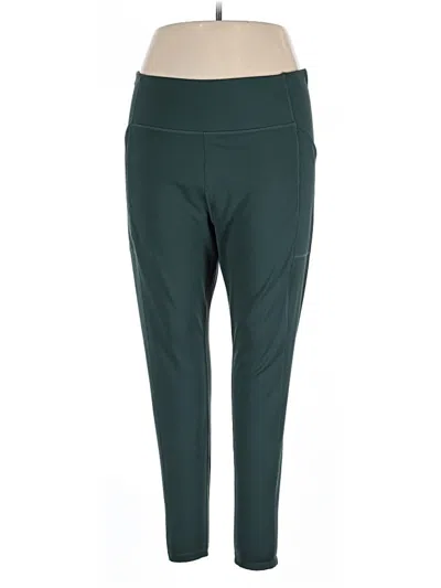 Pre-owned Girlfriend Collective Active Pants In Green