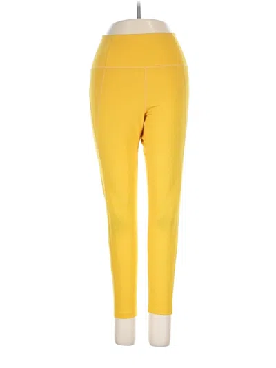 Pre-owned Girlfriend Collective Active Pants In Yellow