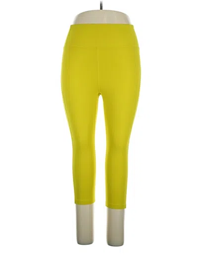 Pre-owned Girlfriend Collective Active Pants In Yellow