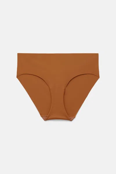 Girlfriend Collective Amber Sport Brief In Brown