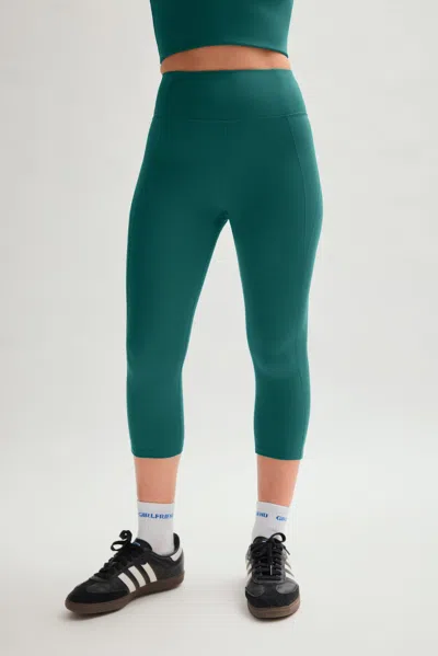 Girlfriend Collective Aspen Compressive High-rise Capri In Green