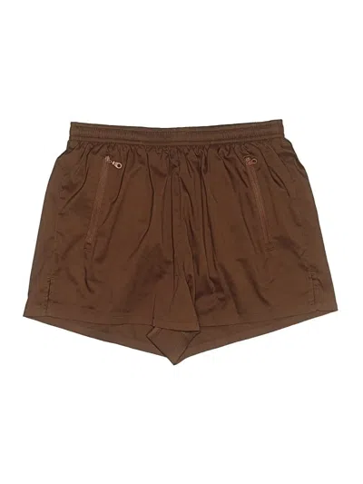 Pre-owned Girlfriend Collective Athletic Shorts In Brown