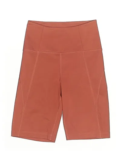 Pre-owned Girlfriend Collective Athletic Shorts In Brown