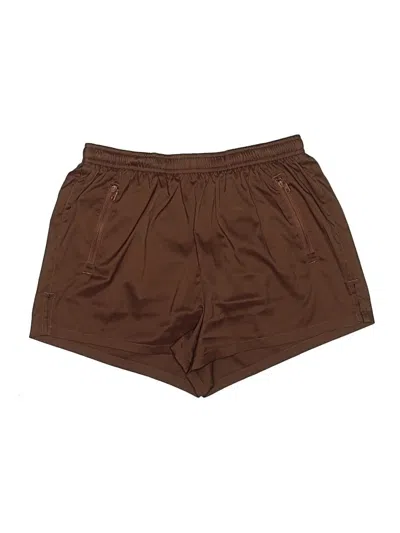 Pre-owned Girlfriend Collective Athletic Shorts In Brown