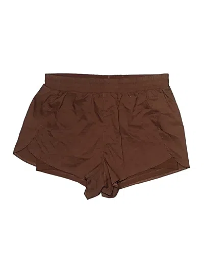 Pre-owned Girlfriend Collective Athletic Shorts In Brown
