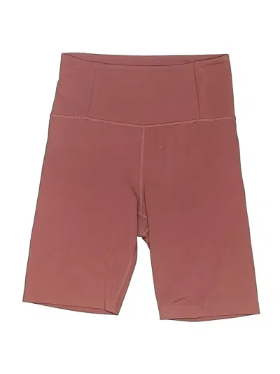 Pre-owned Girlfriend Collective Athletic Shorts In Burgundy