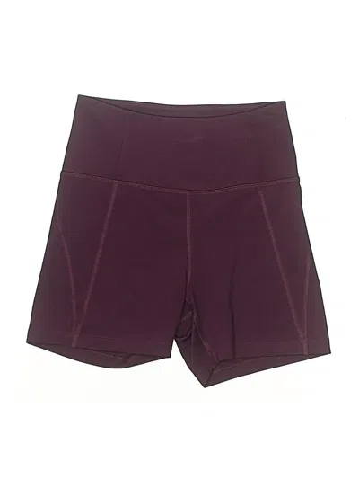 Pre-owned Girlfriend Collective Athletic Shorts In Burgundy