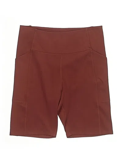 Pre-owned Girlfriend Collective Athletic Shorts In Burgundy