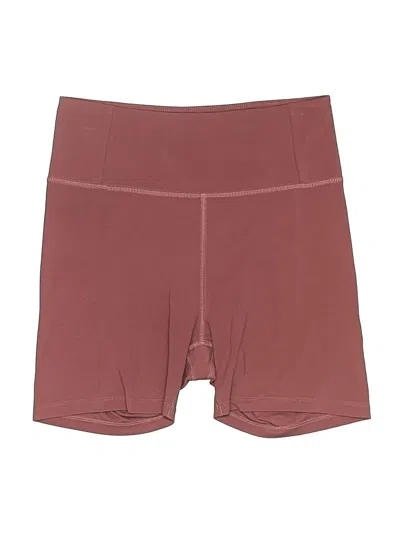Pre-owned Girlfriend Collective Athletic Shorts In Burgundy