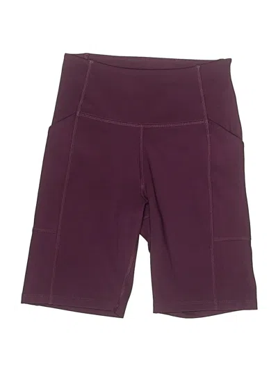 Pre-owned Girlfriend Collective Athletic Shorts In Burgundy