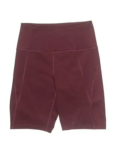 Pre-owned Girlfriend Collective Athletic Shorts In Burgundy