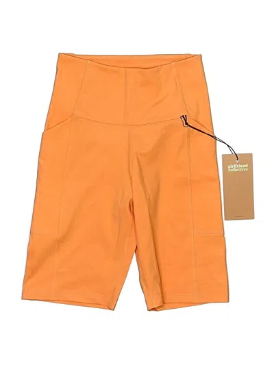Pre-owned Girlfriend Collective Athletic Shorts In Orange