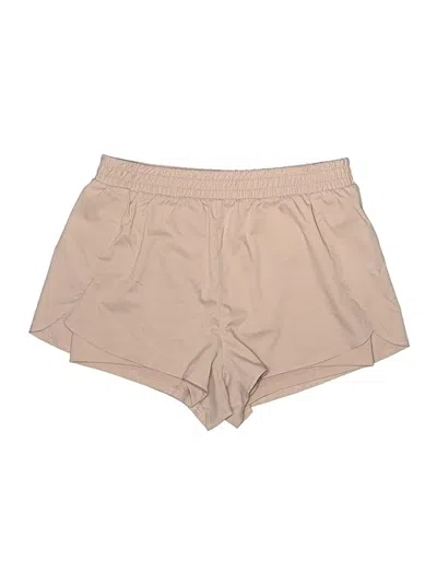 Pre-owned Girlfriend Collective Athletic Shorts In Tan