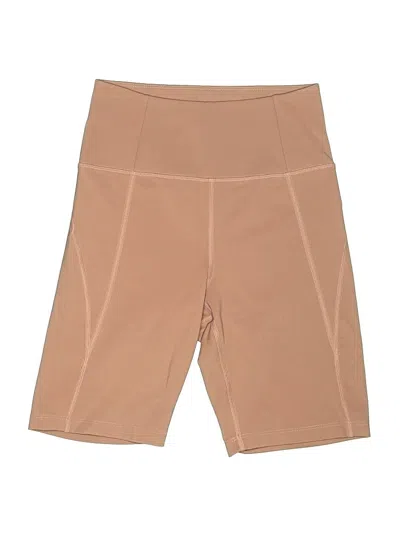 Pre-owned Girlfriend Collective Athletic Shorts In Tan