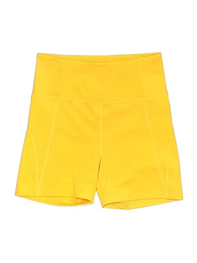Pre-owned Girlfriend Collective Athletic Shorts In Yellow