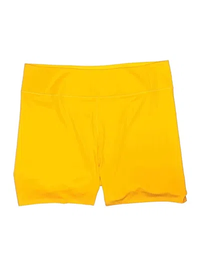 Pre-owned Girlfriend Collective Athletic Shorts In Yellow