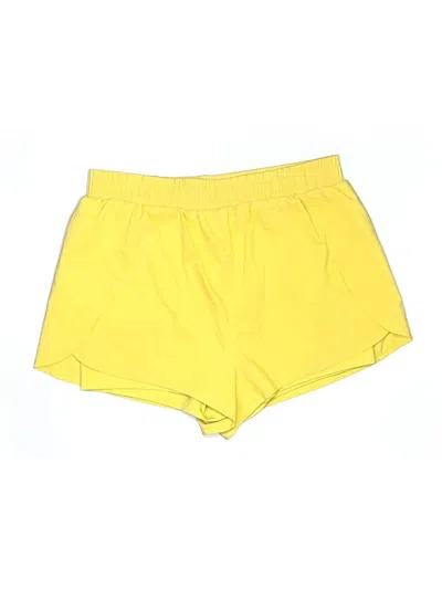 Pre-owned Girlfriend Collective Athletic Shorts In Yellow
